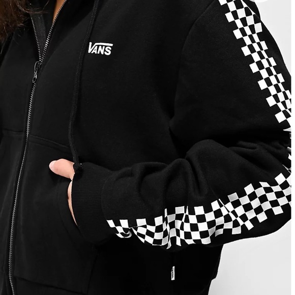 VANS Funnier Times Crop Women’s Hoodie Black - Picture 3 of 6